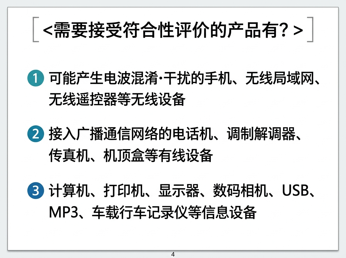 广播通信设备适合性评价对象品目